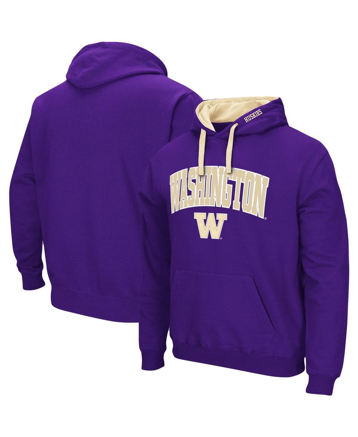 Men's Colosseum Purple Washington Huskies Big & Tall Arch & Logo 2.0 Pullover Hoodie, Size: 4XB Product Image