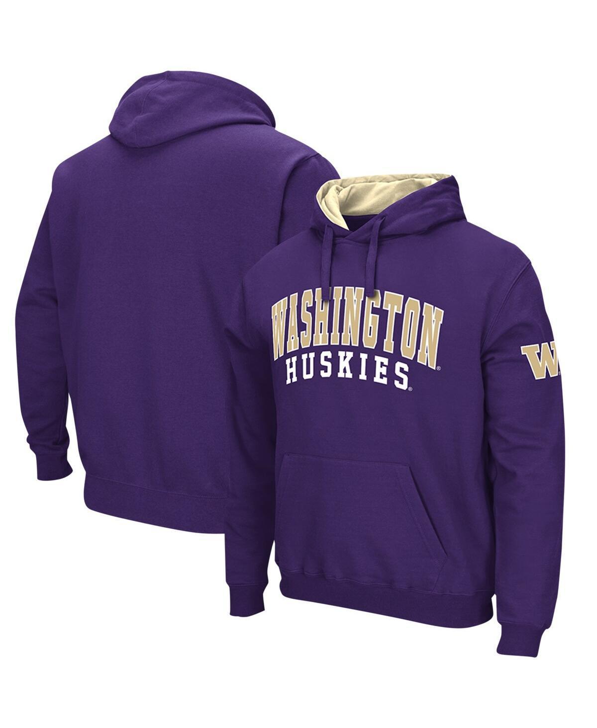Men's Colosseum Purple Washington Huskies Double Arch Pullover Hoodie, Size: 2XL Product Image