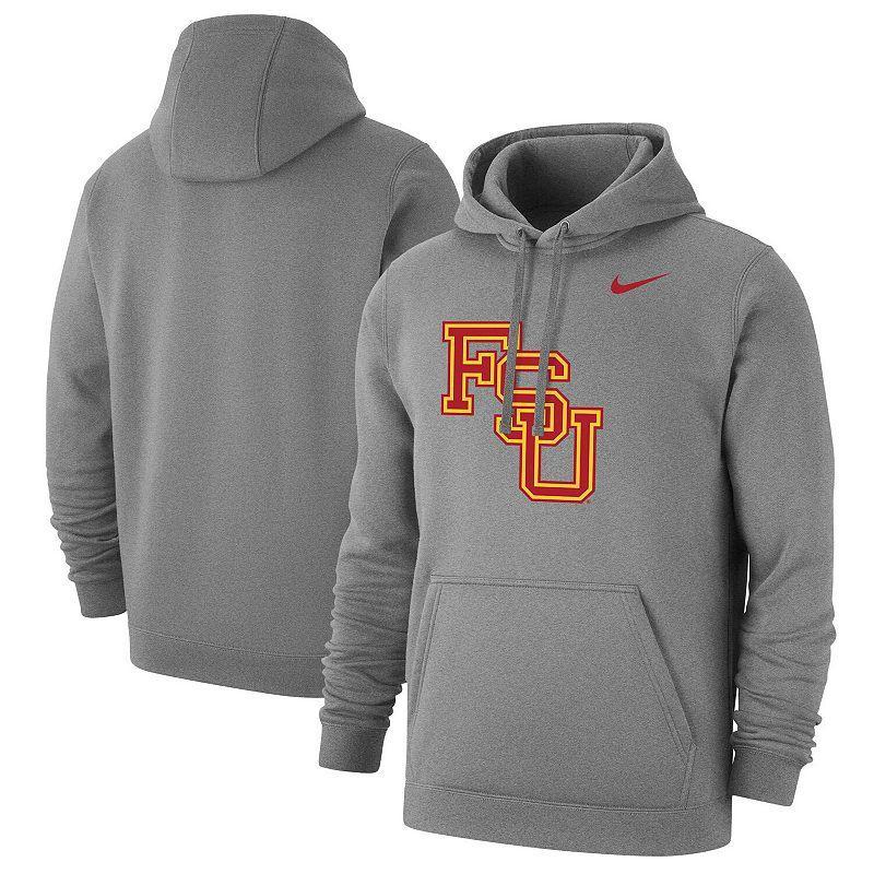 Men's Nike Heather Gray Florida State Seminoles Vintage Logo Pullover Hoodie, Size: Large, Grey Product Image