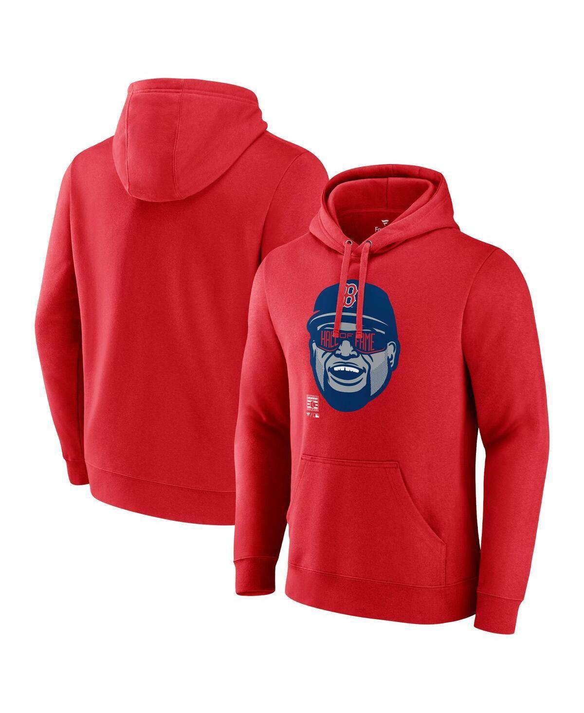 Men's Fanatics Branded David Ortiz Red Boston Red Sox Big Papi Portrait Fitted Pullover Hoodie, Size: 2XL Product Image