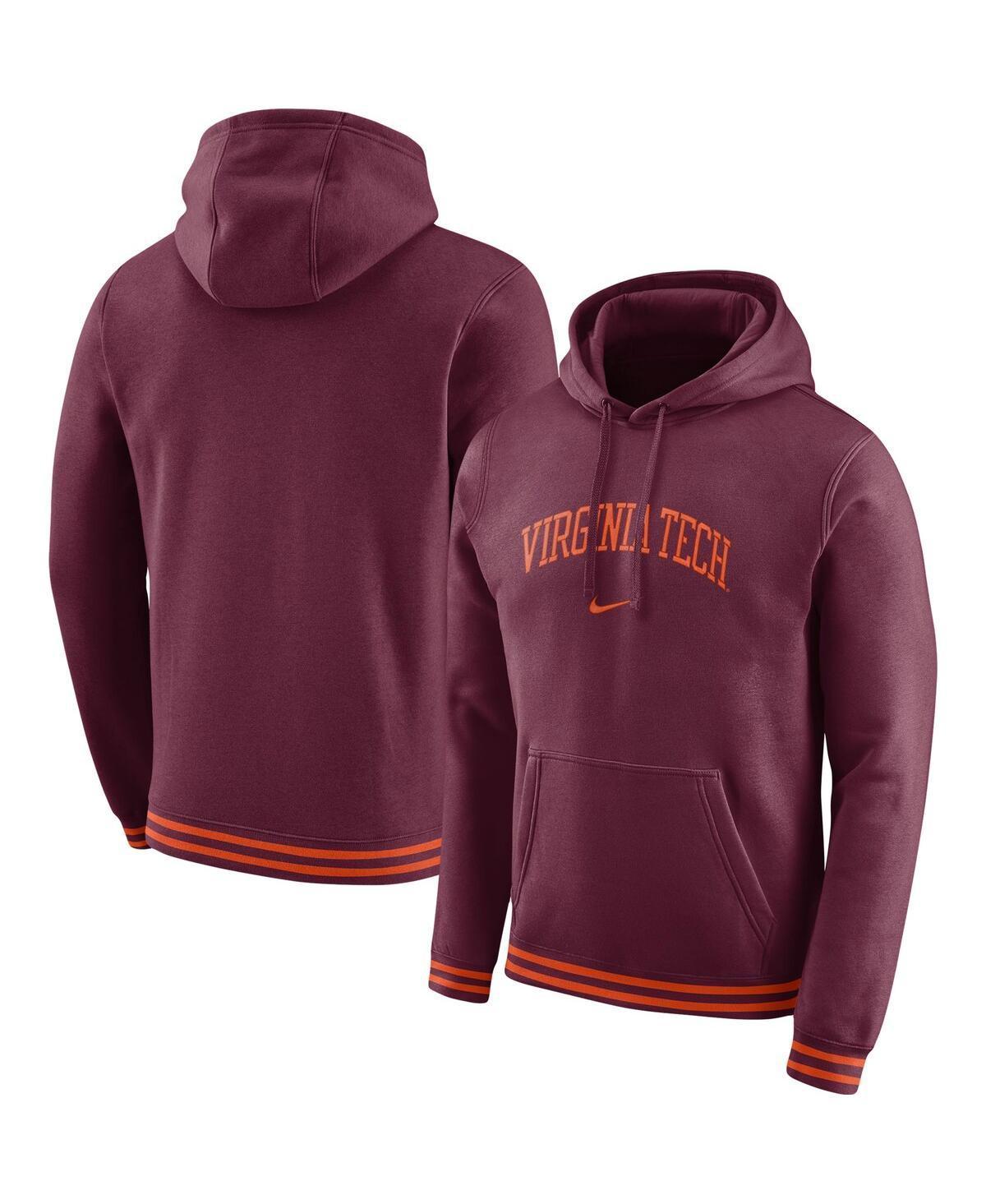 NIKE Men's  Maroon Virginia Tech Hokies Sketch Retro Pullover Hoodie Product Image