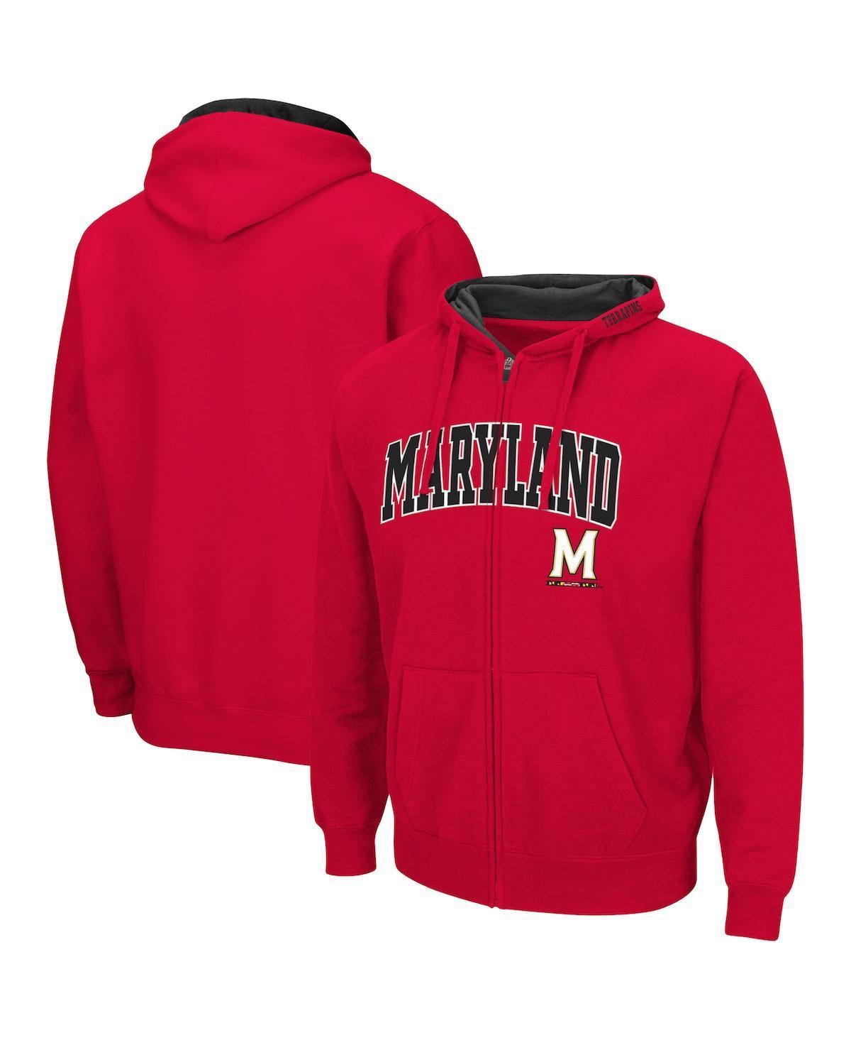 Mens Colosseum Notre Dame Fighting Irish Arch & Logo 3.0 Full-Zip Hoodie Blue Product Image
