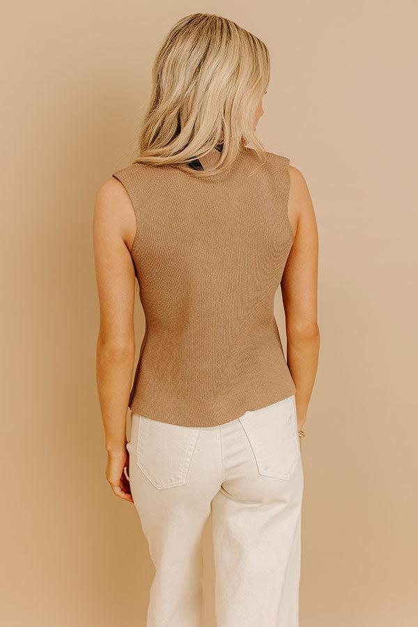 Cappuccino Cutie Knit Vest Top Product Image