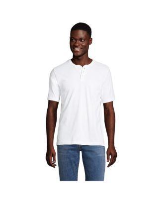 Men's Lands' End Classic-Fit Super-T Henley, Size: Medium, Gray Grey Product Image