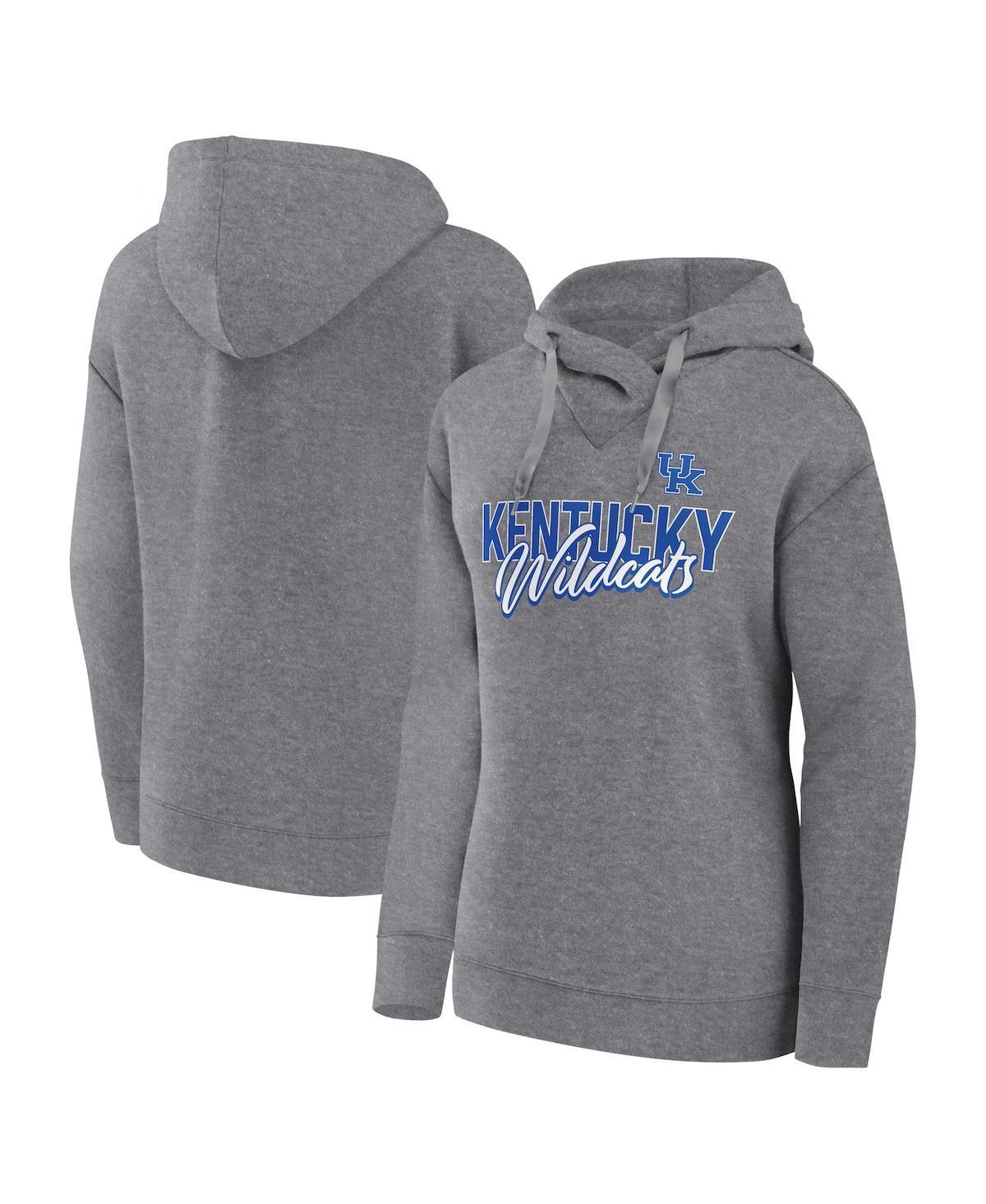 Women's Fanatics Branded Heather Gray Minnesota Twins Script Favorite Pullover Hoodie, Size: Medium, Grey Product Image