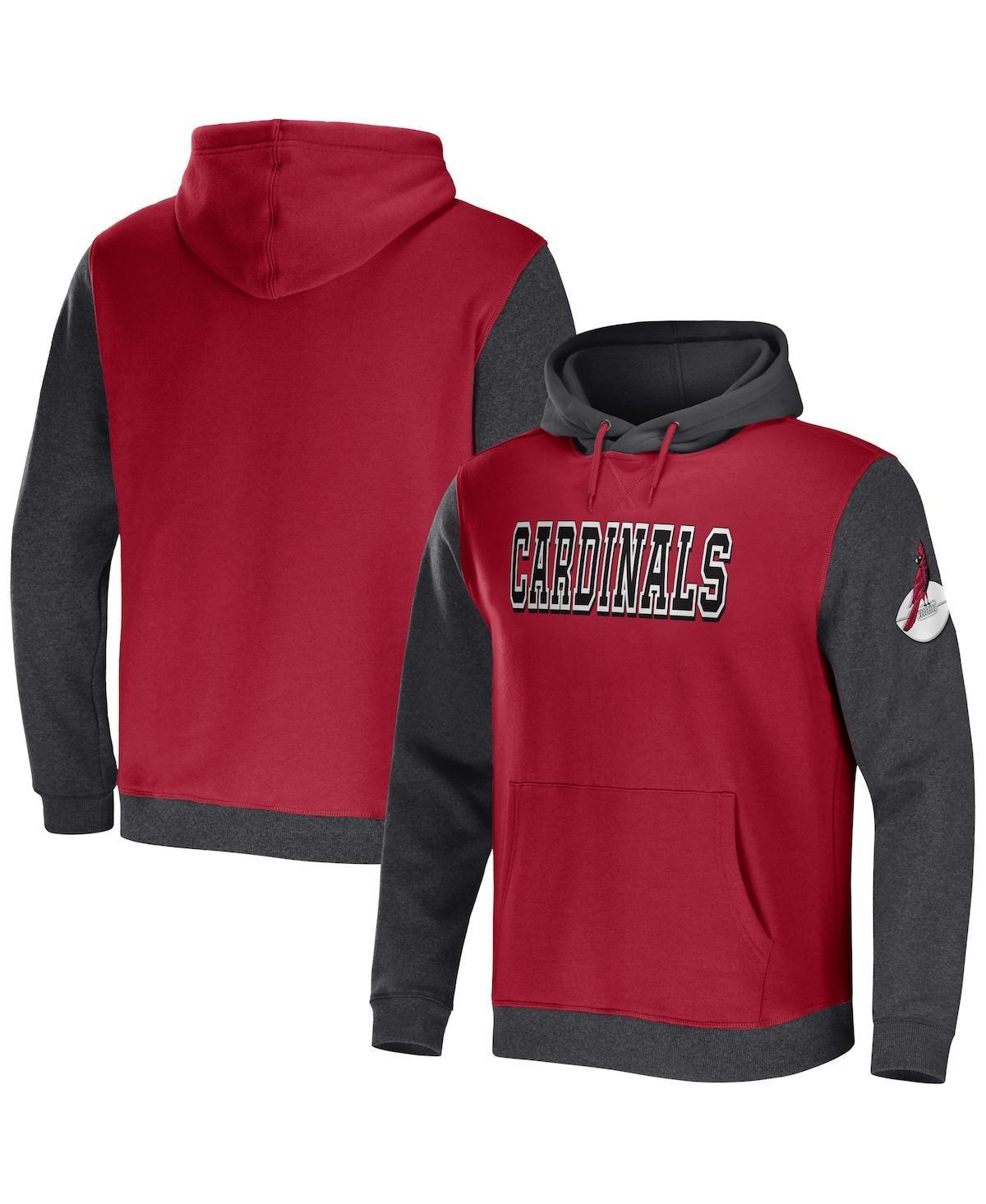 Mens NFL x Darius Rucker Collection by Fanatics /Charcoal New England Patriots Colorblock Pullover Hoodie Blue Product Image