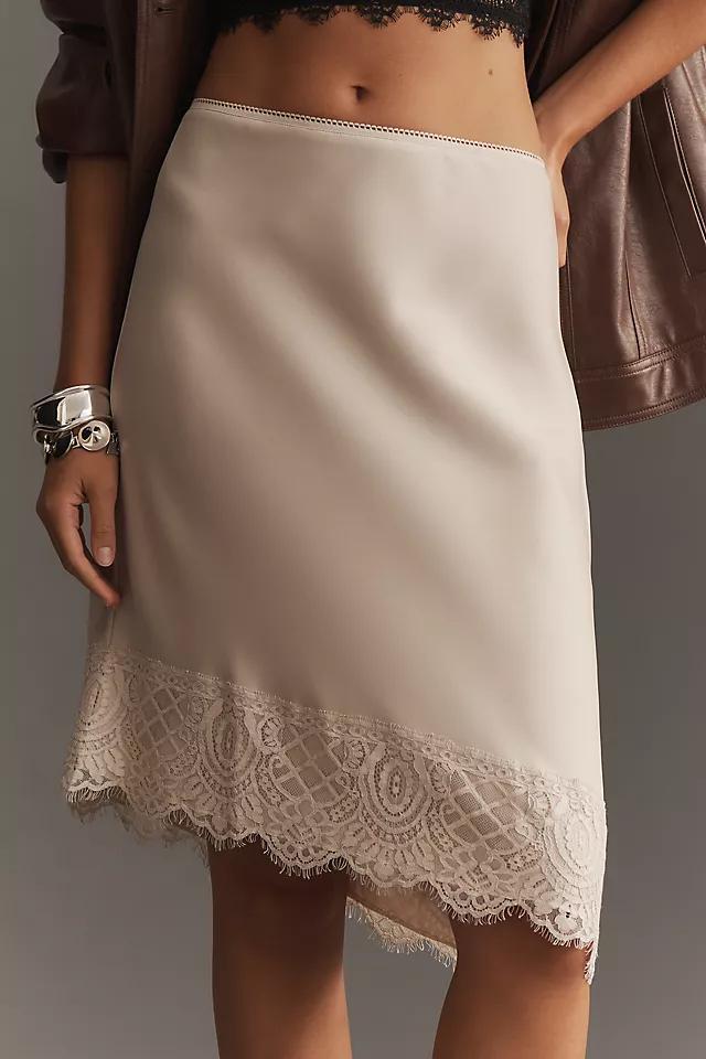 Dizzy Lizzy Asymmetrical Lace Mini Skirt Product Image