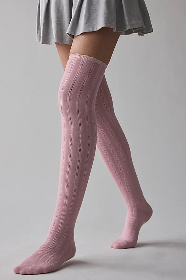 Pointelle Over-The-Knee Sock Womens at Urban Outfitters Product Image