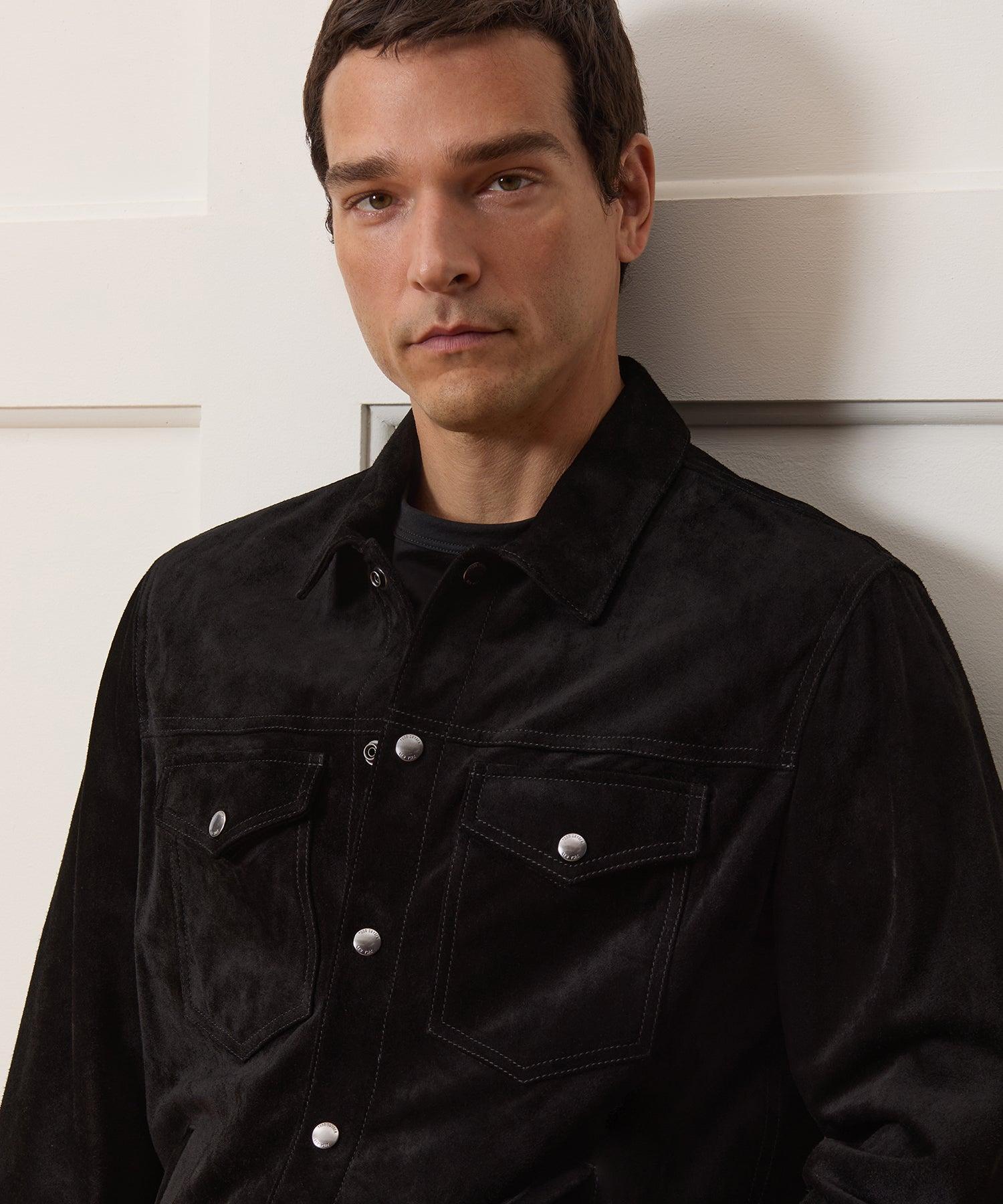 Italian Suede Snap Dylan Jacket Product Image