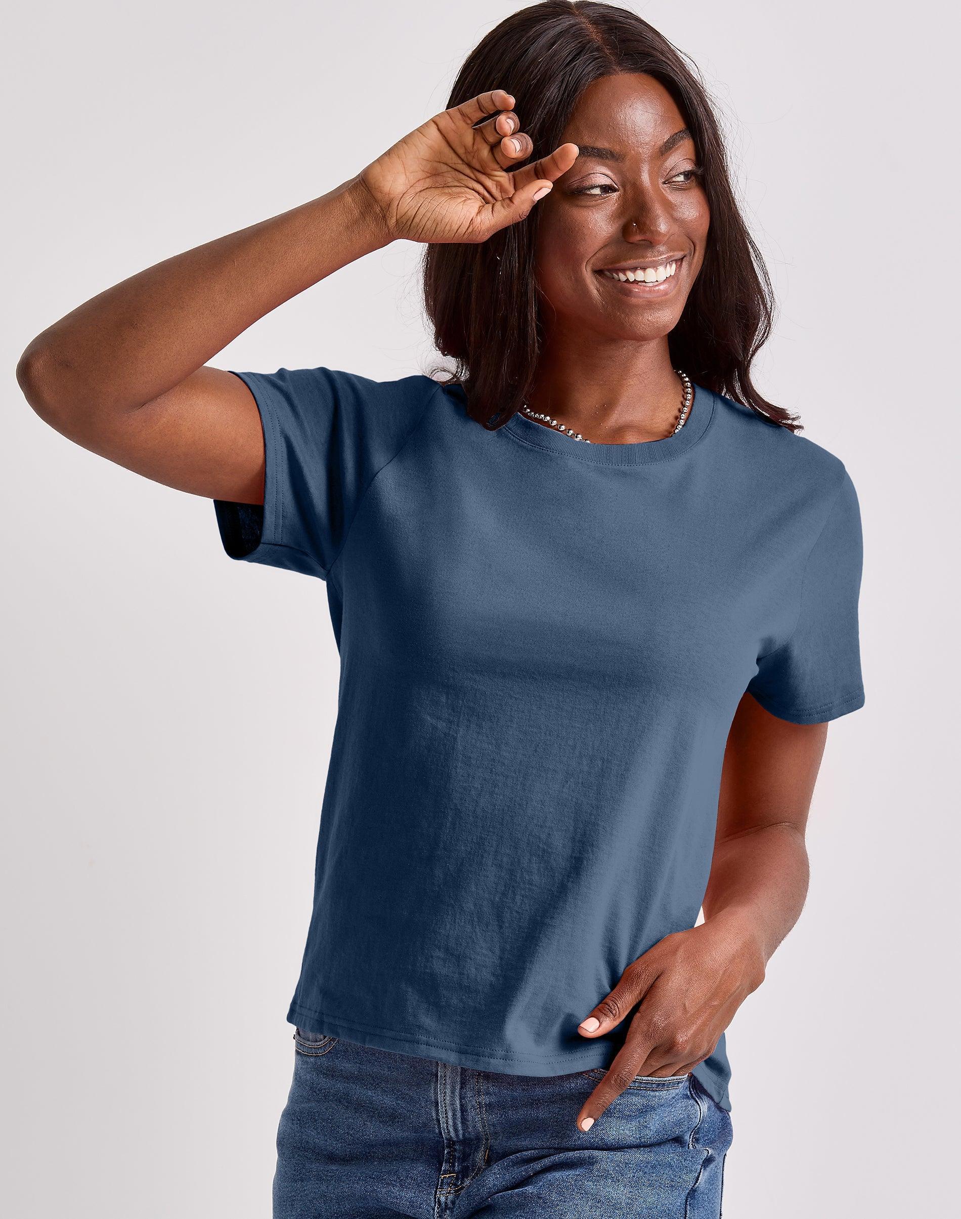 Women's Hanes® Essentials Classic Fit Tee, Size: XS, Black Product Image