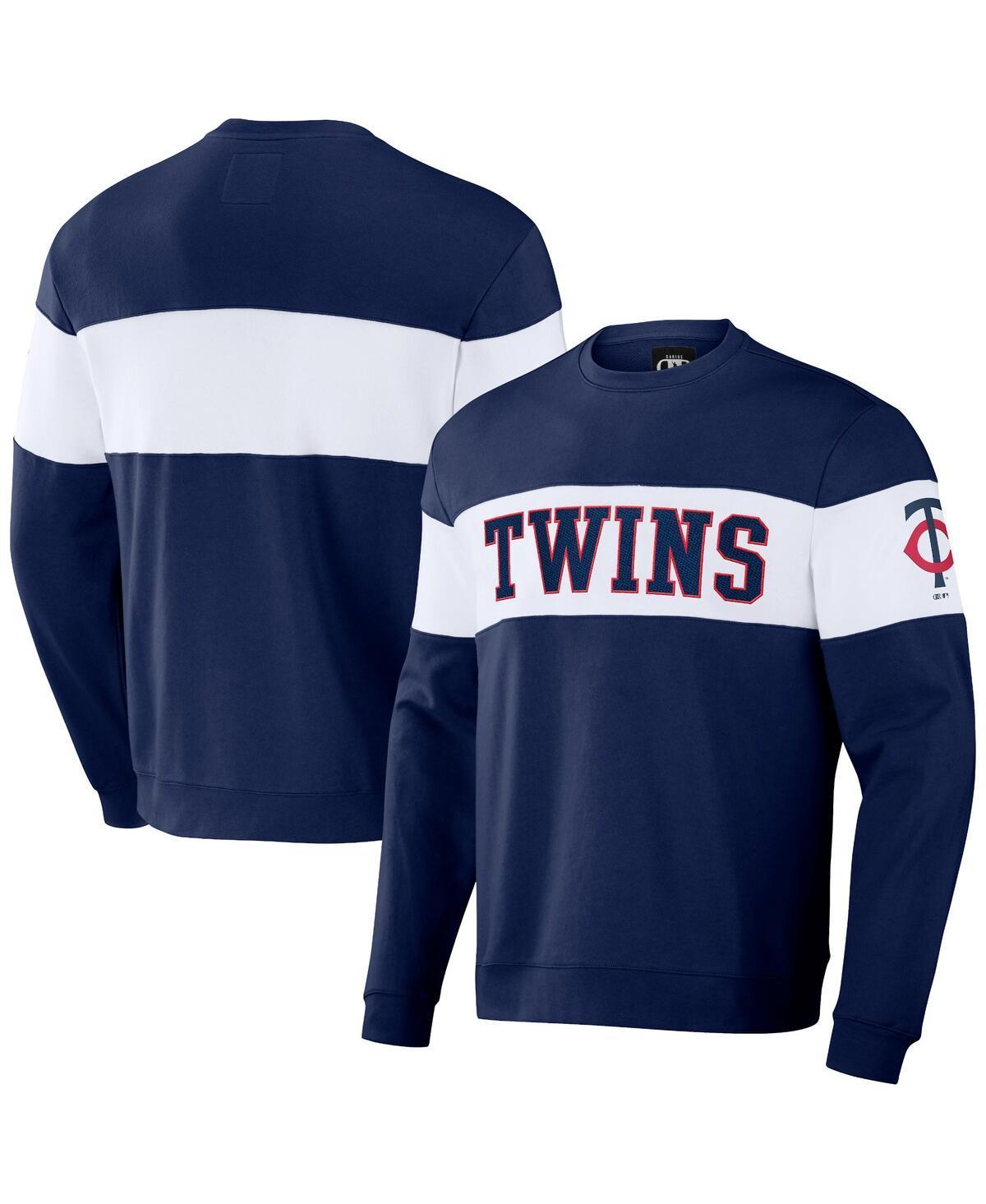 Men's Darius Rucker Collection by Fanatics Navy Houston Astros Stripe Pullover Sweatshirt, Size: Small, Blue Product Image