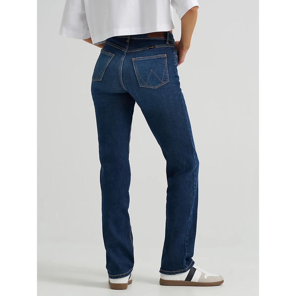 Women's Wrangler® High Rise True Straight Leg Jean in Berry Dark Product Image