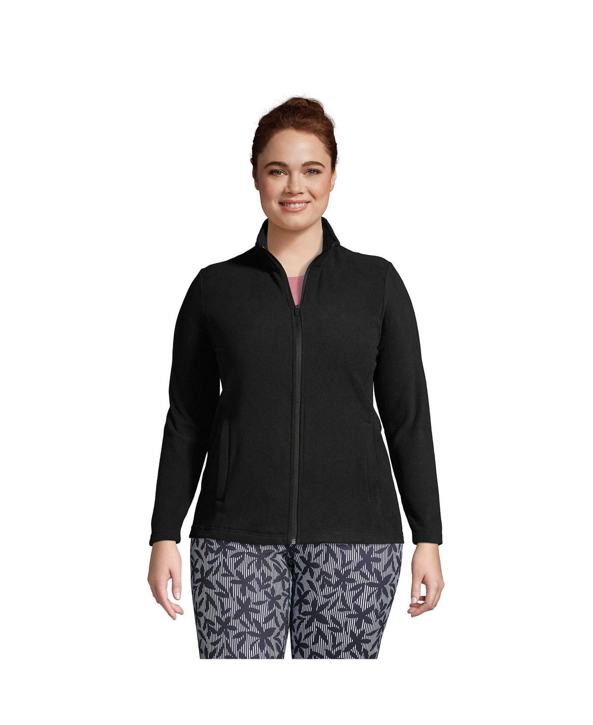 Plus Size Lands' End Full Zip Fleece Jacket, Women's, Size: 2XL, Rich Red Product Image