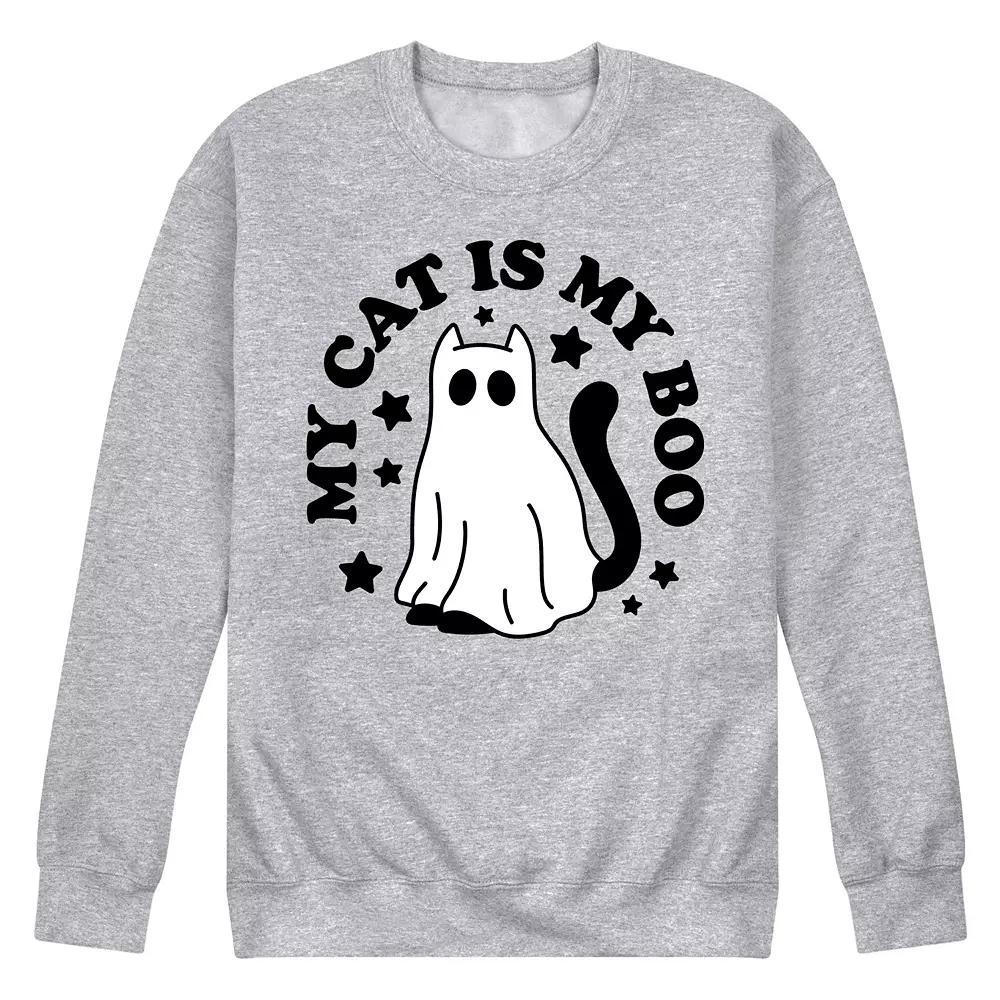 Mens My Cat Is My Boo Fleece Sweatshirt Product Image