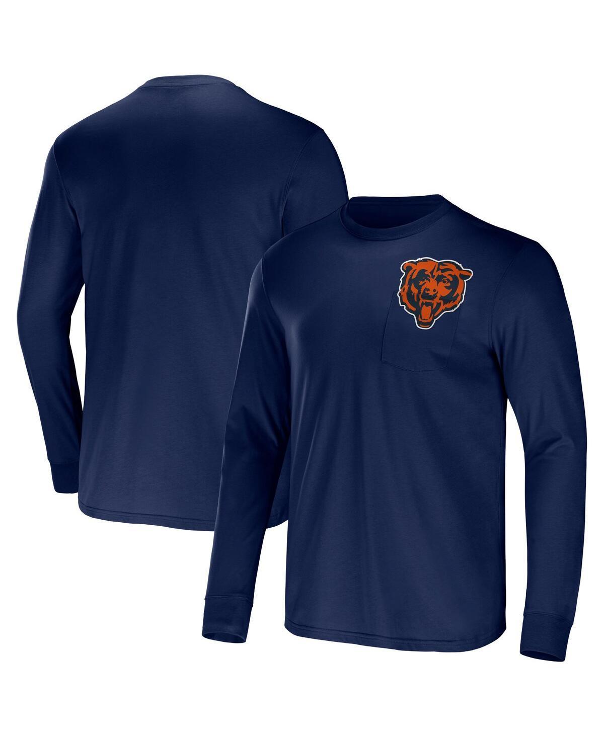 Men's NFL x Darius Rucker Collection by Fanatics Blue Indianapolis Colts Team Long Sleeve Pocket T-Shirt, Size: Medium Product Image