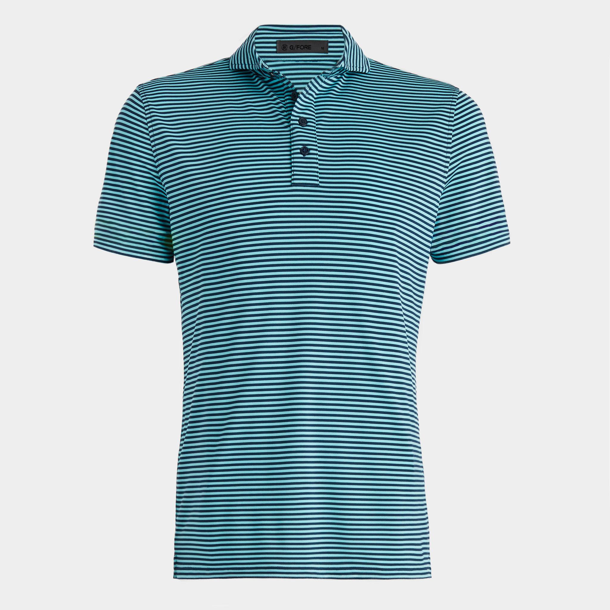 FEEDER STRIPE TECH PIQUÉ MODERN SPREAD COLLAR POLO Product Image