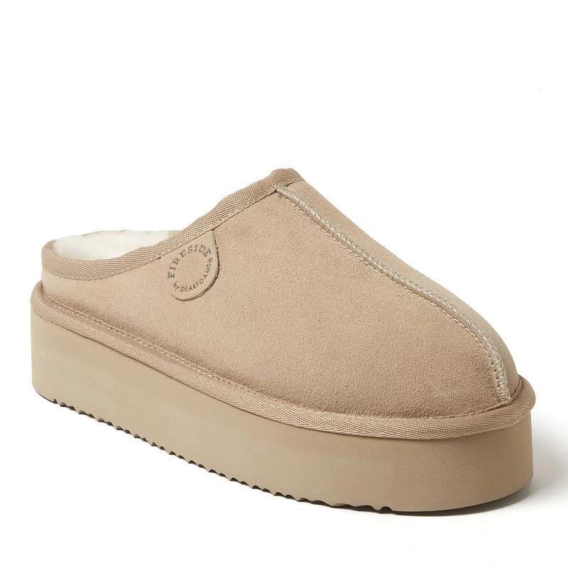 Fireside by Dearfoams Queenstown Women's Platform Clog Slippers, Size: 7, Black Product Image