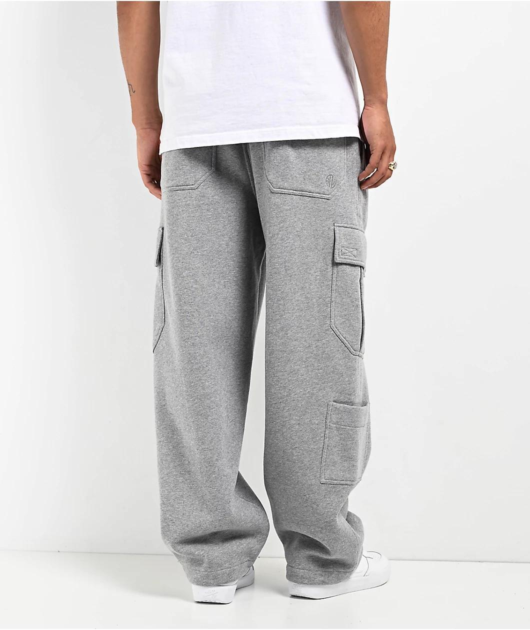 Ninth Hall Fundamentals Stash Grey Baggy Cargo Sweatpants Product Image
