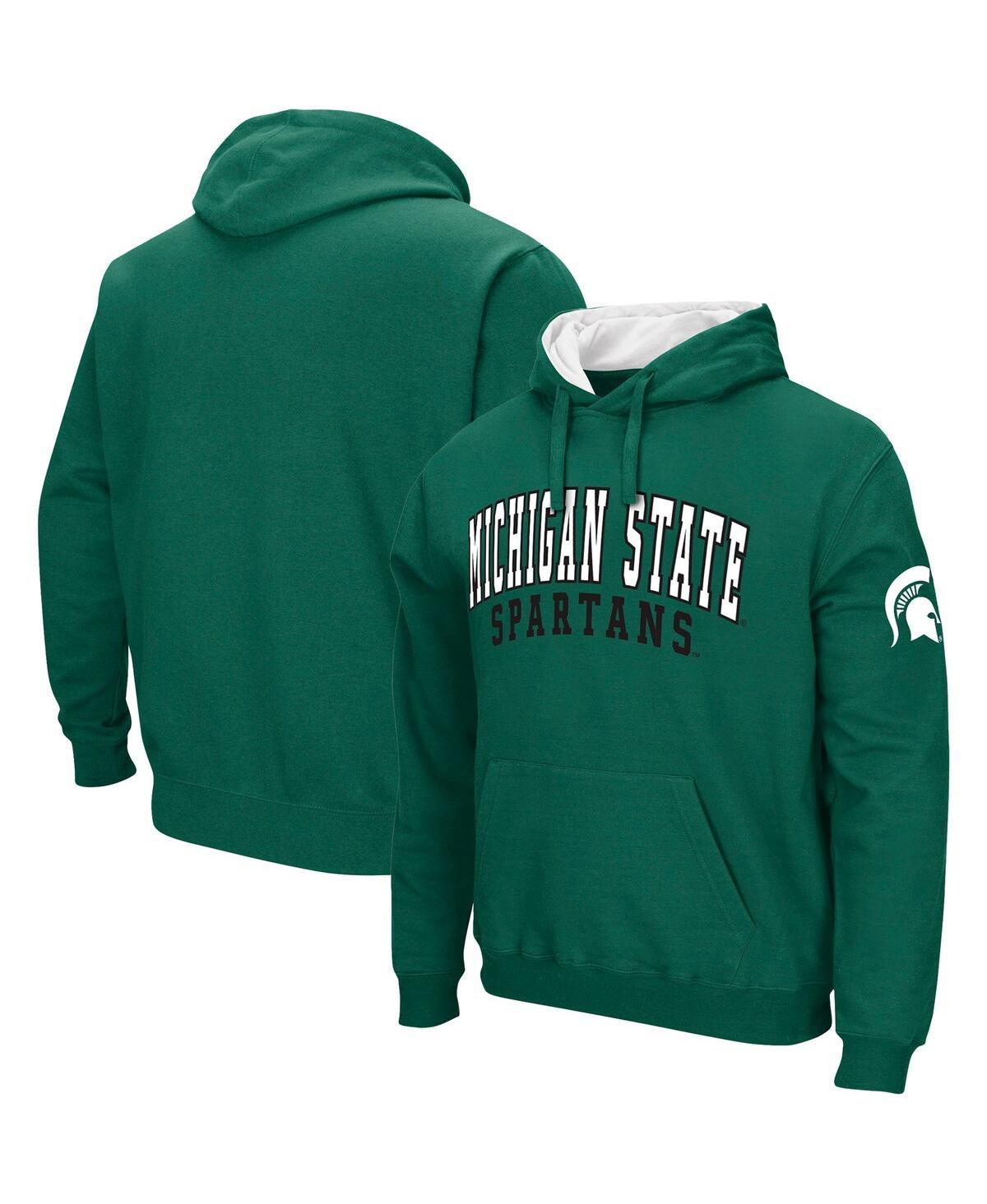 Men's Colosseum Green Michigan State Spartans Double Arch Pullover Hoodie, Size: Small Product Image