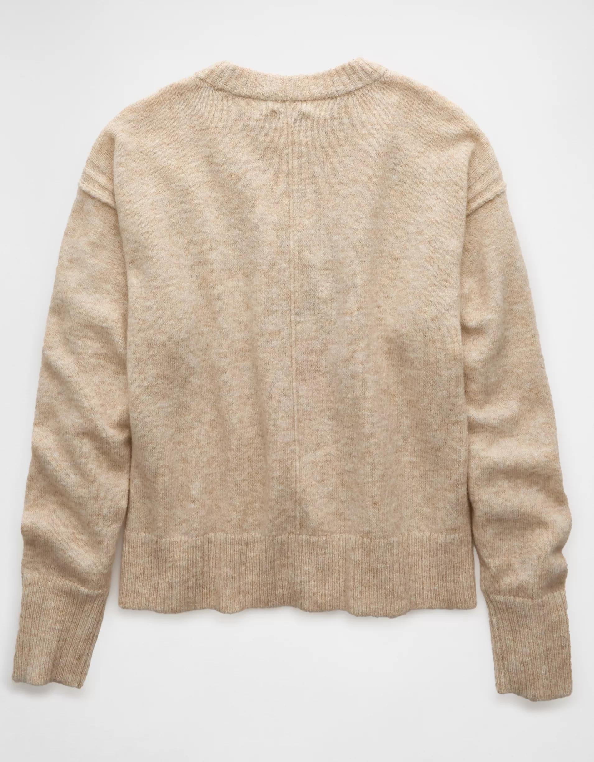 AE Whoa So Soft Cherry Crew Neck Sweater Product Image