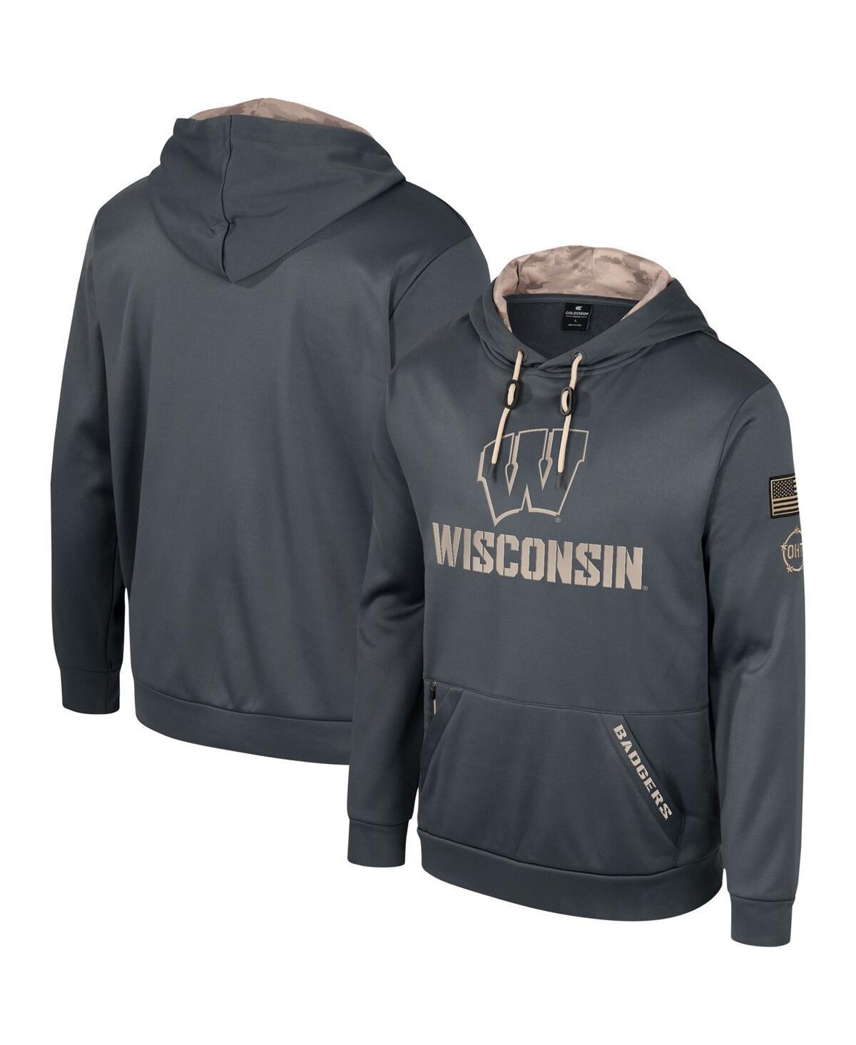 Men's Colosseum Charcoal Alabama Crimson Tide OHT Military Appreciation Pullover Hoodie, Size: Large Product Image