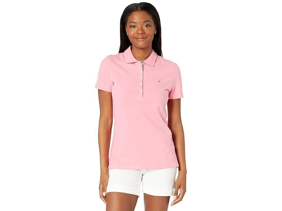Tommy Hilfiger Solid Short Sleeve Polo Women's Clothing Product Image