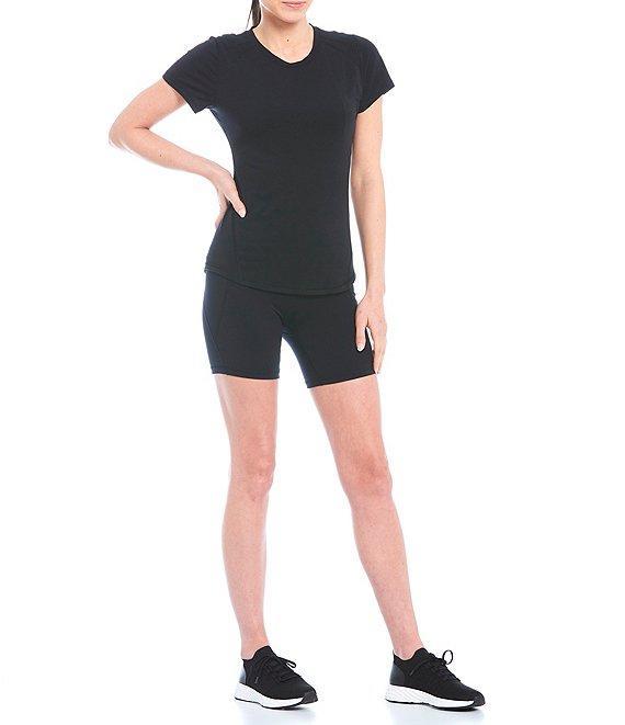Antonio Melani Active Power 6#double; High Waisted Side Pocket Coordinating Bike Shorts Product Image