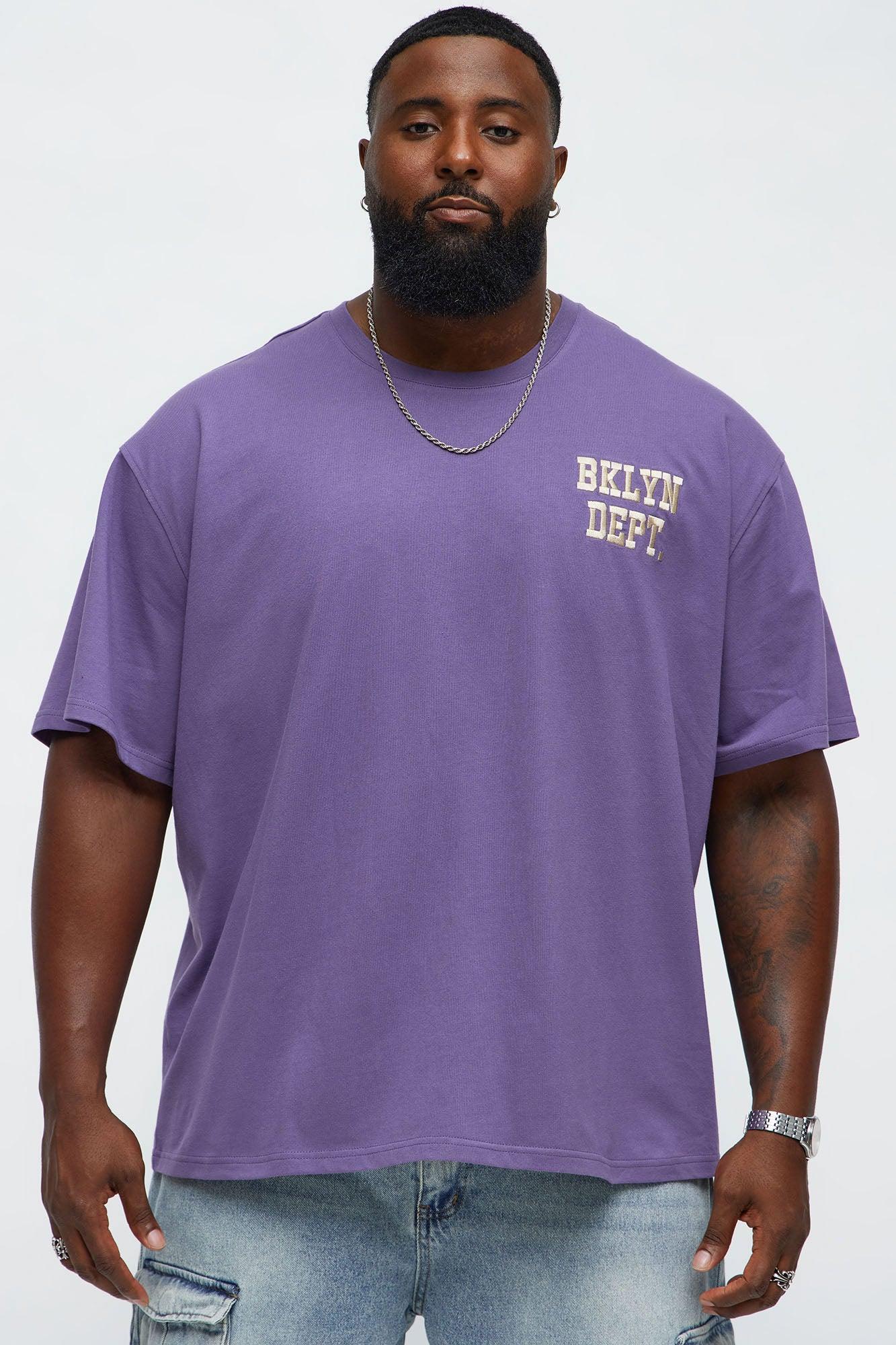 Short Sleeve Blessed Puff Print Tee - Purple Male Product Image