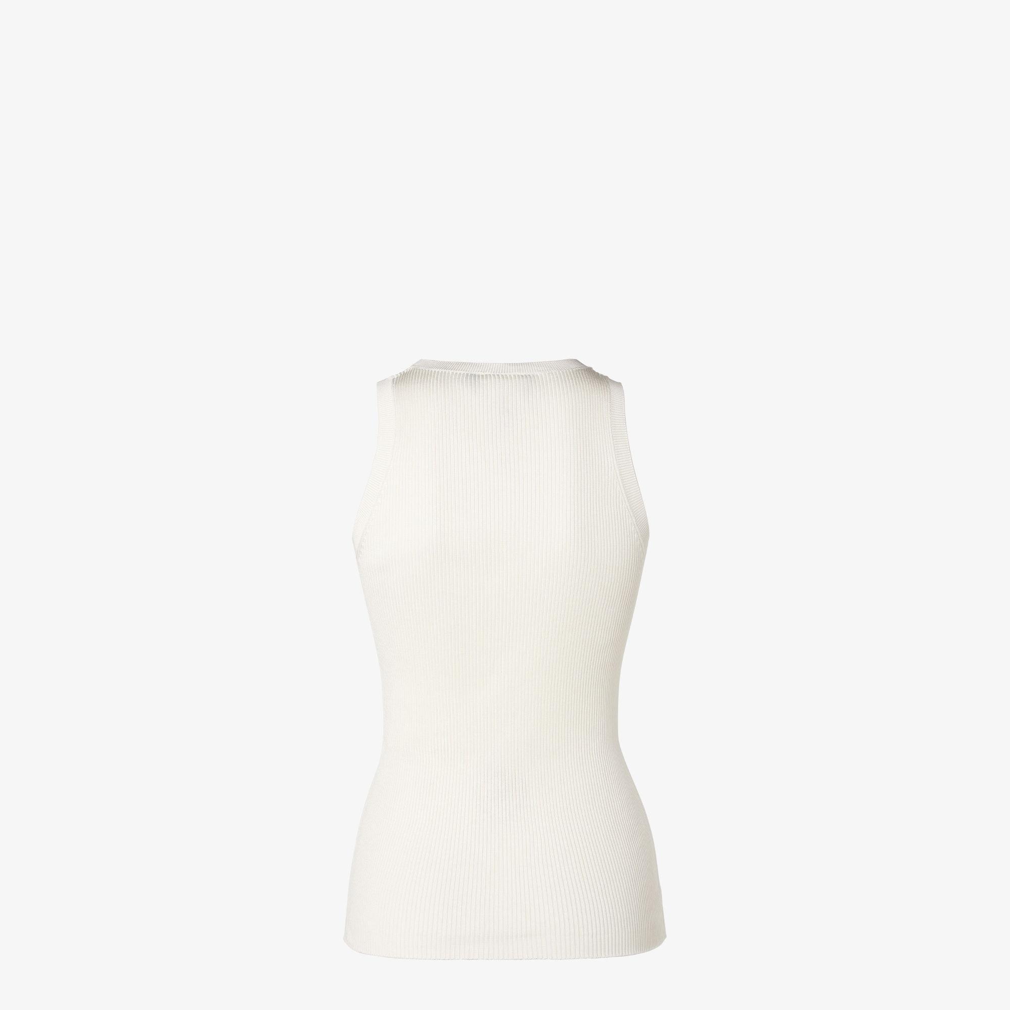 TopWhite silk and cotton top Product Image