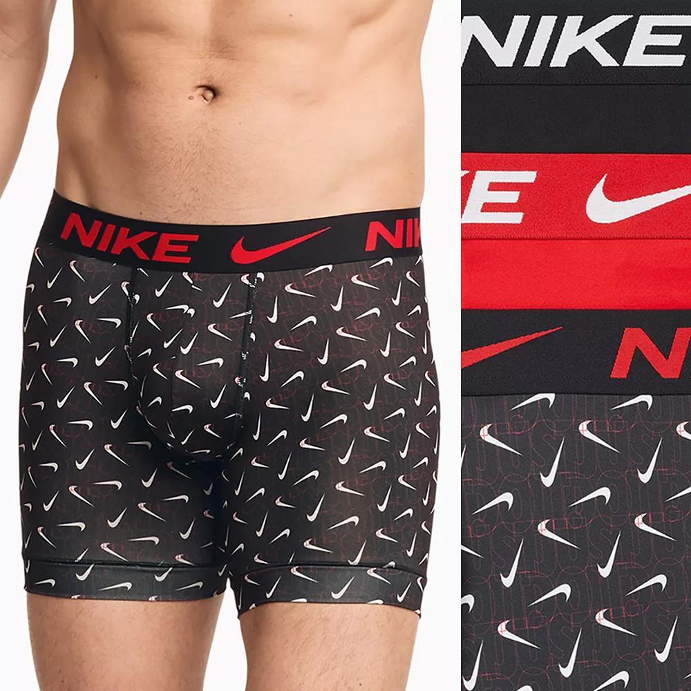 Men's Nike Dri-FIT Essential 3-pack Microfiber Boxer Briefs, Size: Medium, Blue Topaz Product Image