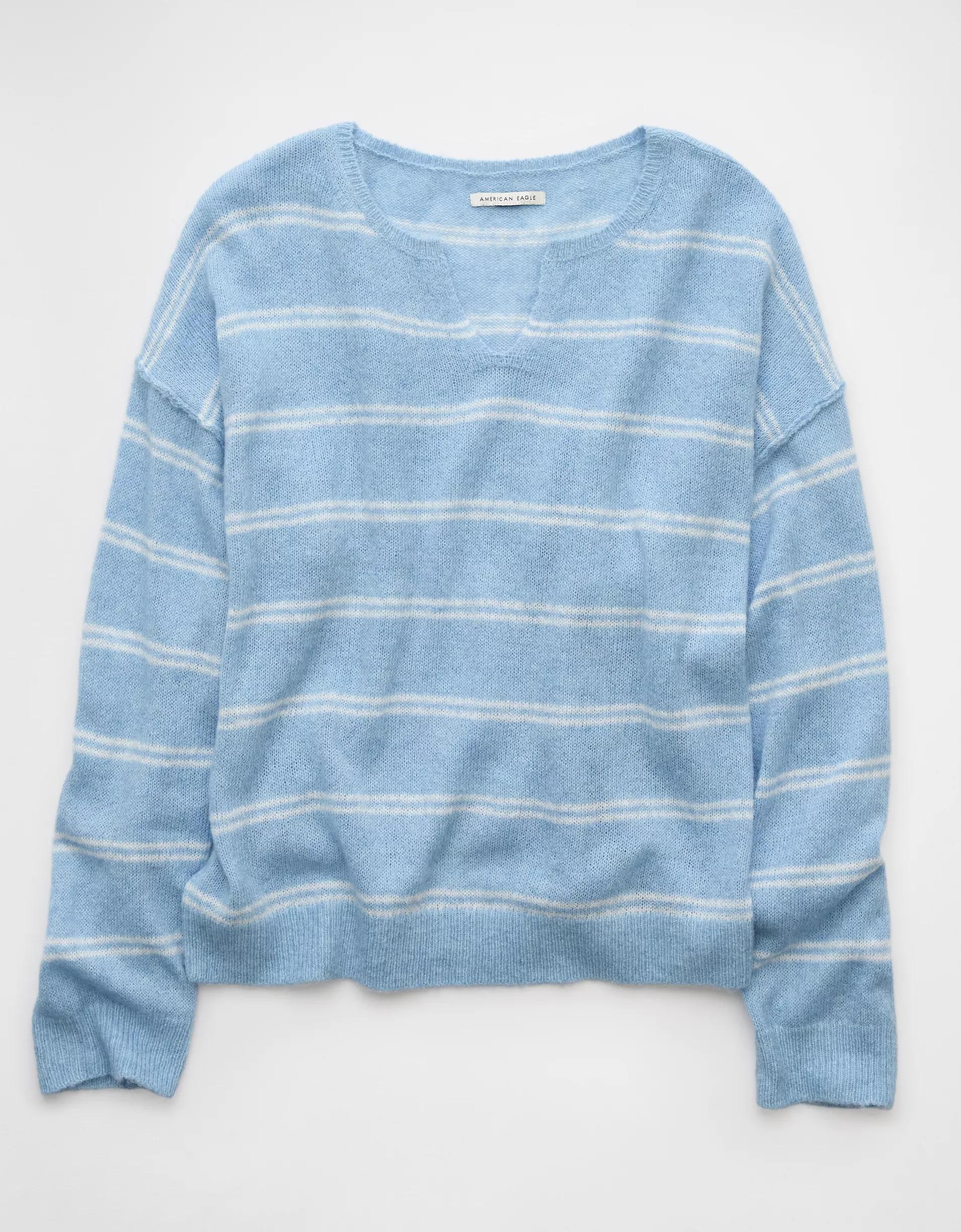 AE Whoa So Soft Notch Neck Sweater Product Image