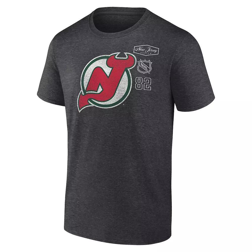 Men's Fanatics New Jersey Devils Origin Heritage Logo Graphic Tee, Size: XXL, Dev Gray Product Image