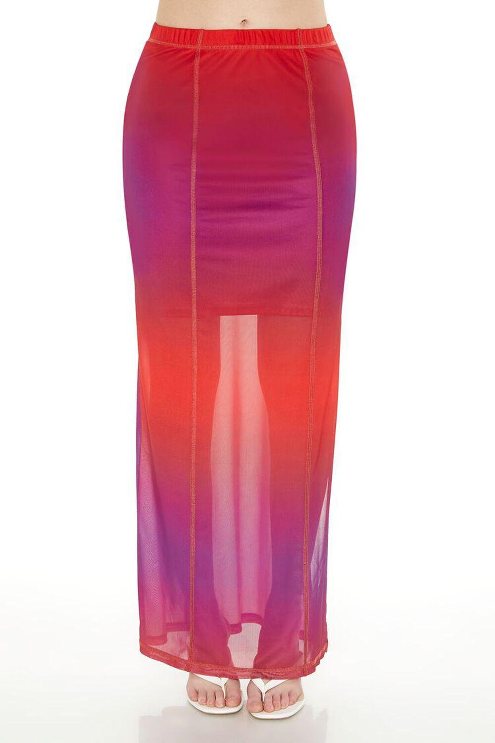 Mesh Tie-Dye Top & Maxi Skirt Set | Forever 21 Product Image