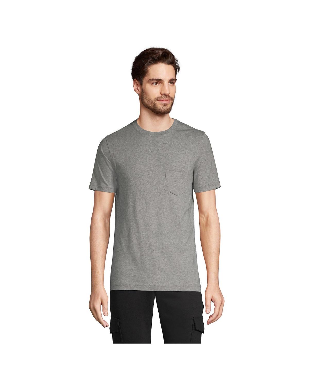 Men's Lands' End Supima Pocket Tee, Size: Medium, White Product Image