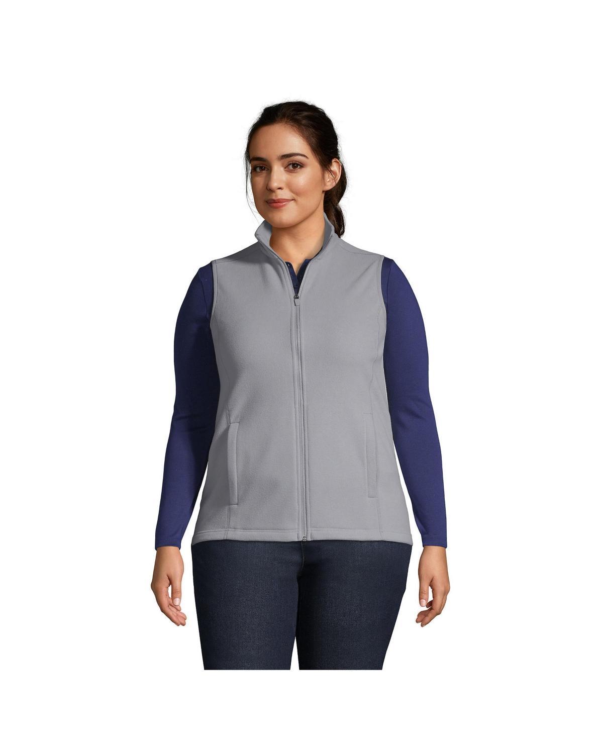 Plus Sized Lands' End Thermacheck 100 Vest, Women's, Size: 3XL, Black Product Image
