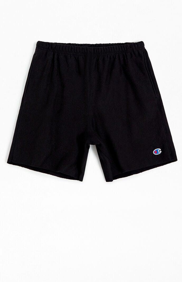 Mens Champion Reverse Weave Cut-Off Shorts, Relay, C Logo, 7 Silver Grey XL Product Image