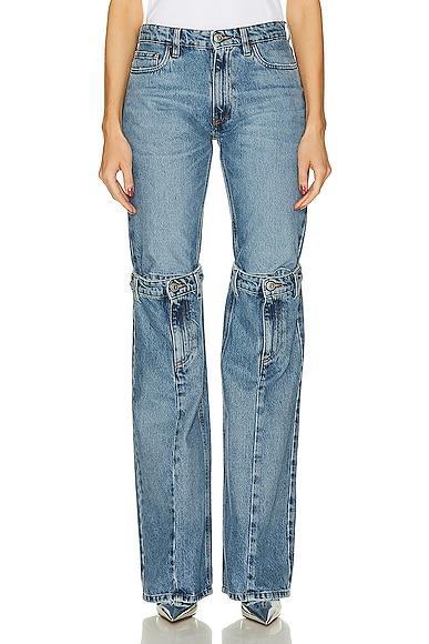 Coperni Open Knee Straight Leg in Blue Product Image