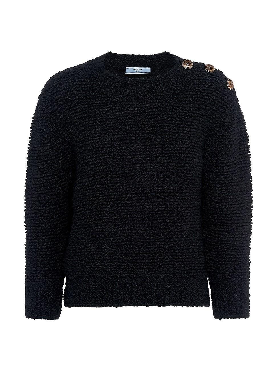 Womens Boucl Mohair Crew-Neck Sweater Product Image