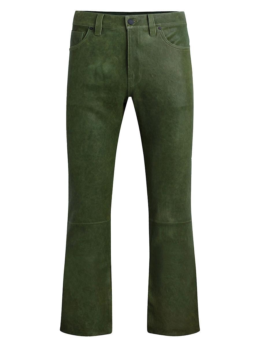 Mens Walker Kick Flare Leather Pants Product Image