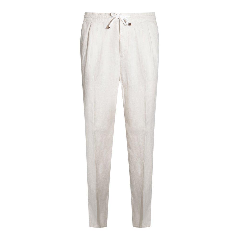 BRUNELLO CUCINELLI Trousers Ivory Product Image