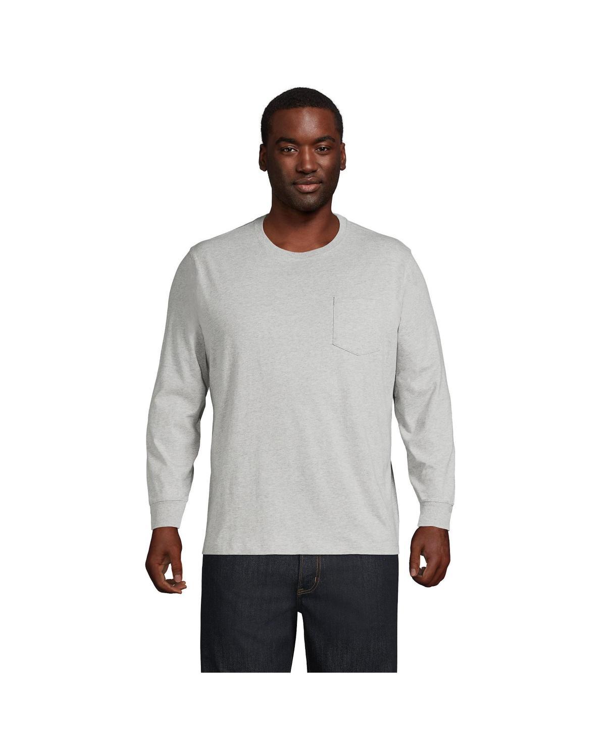 Big & Tall Lands' End Super-T Pocket Tee, Men's, Size: 3XL Tall, Radiant Blue Product Image