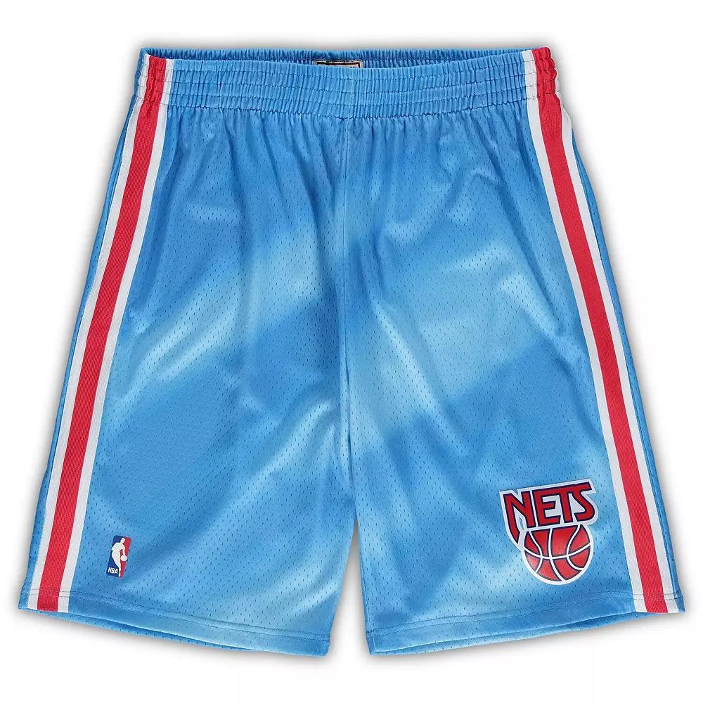 Men's Mitchell & Ness Blue New Jersey Nets Big & Tall Hardwood Classics Team Swingman Shorts, Size: 2XB, Nba Blue Product Image