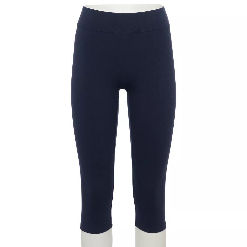 Women's Sonoma Goods For Life® Wide-Waistband Capri Leggings, Size: XL, Blue Product Image