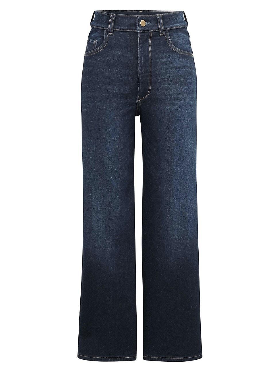 DL1961 Hepburn High Rise Wide Leg Jeans in Mediterranean Product Image