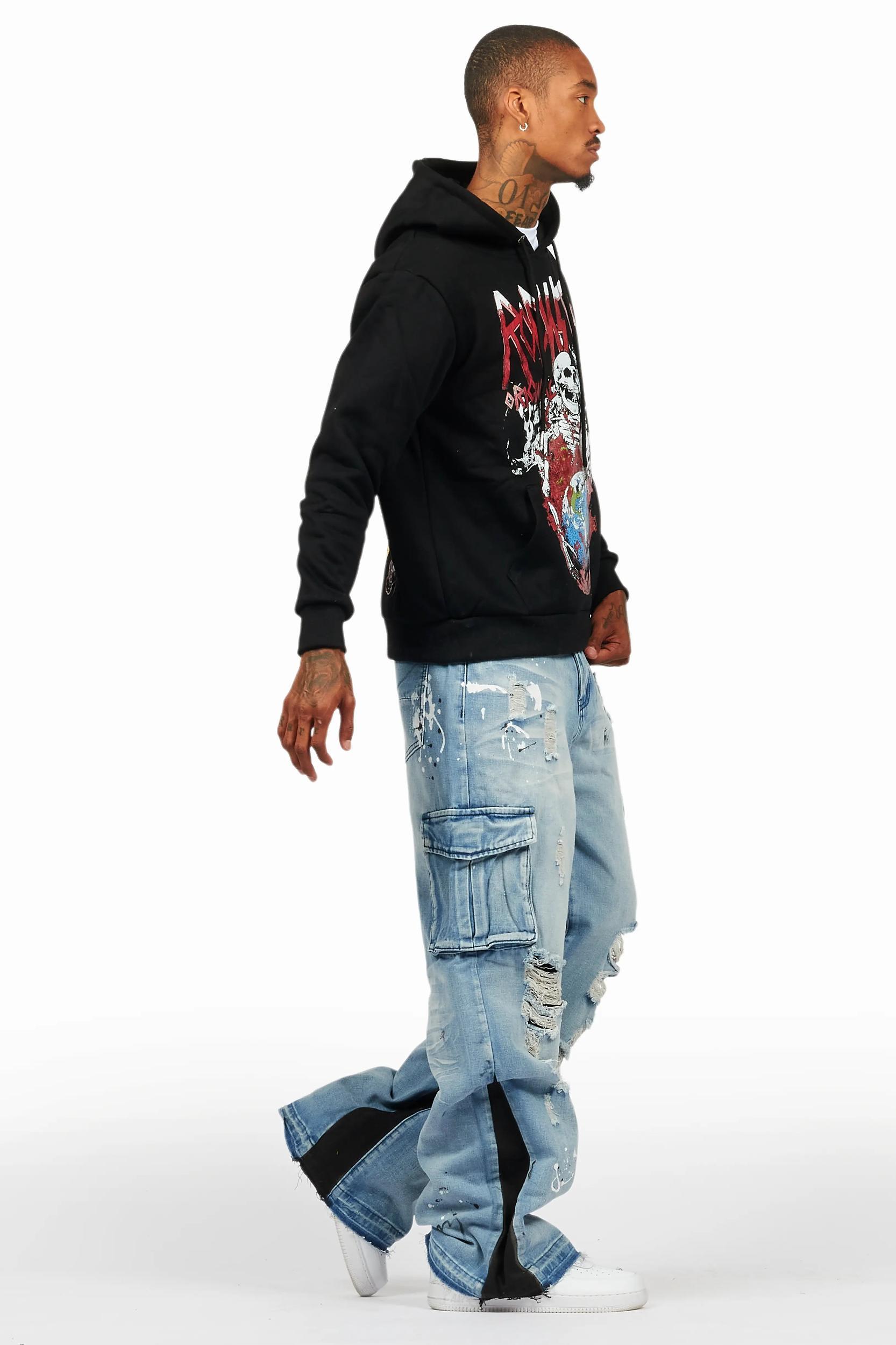 Barrett Black Hoodie & Zeta Slim Fit Jean Bundle Male Product Image