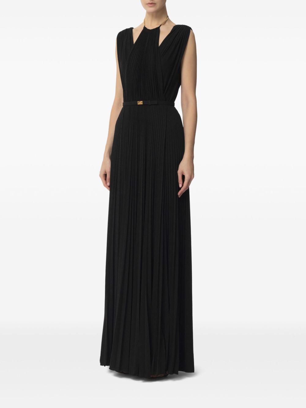 belted lurex gown Product Image