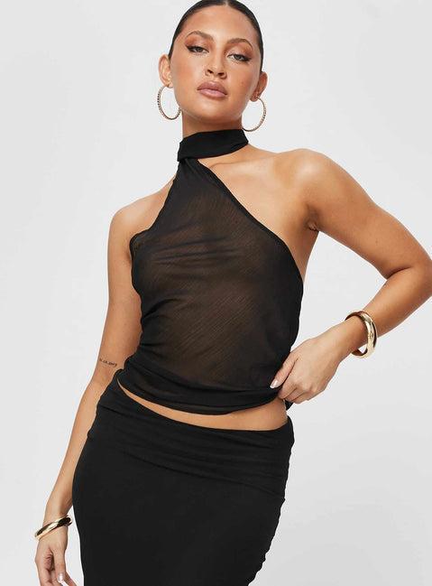 Lux Tie Top Black Product Image