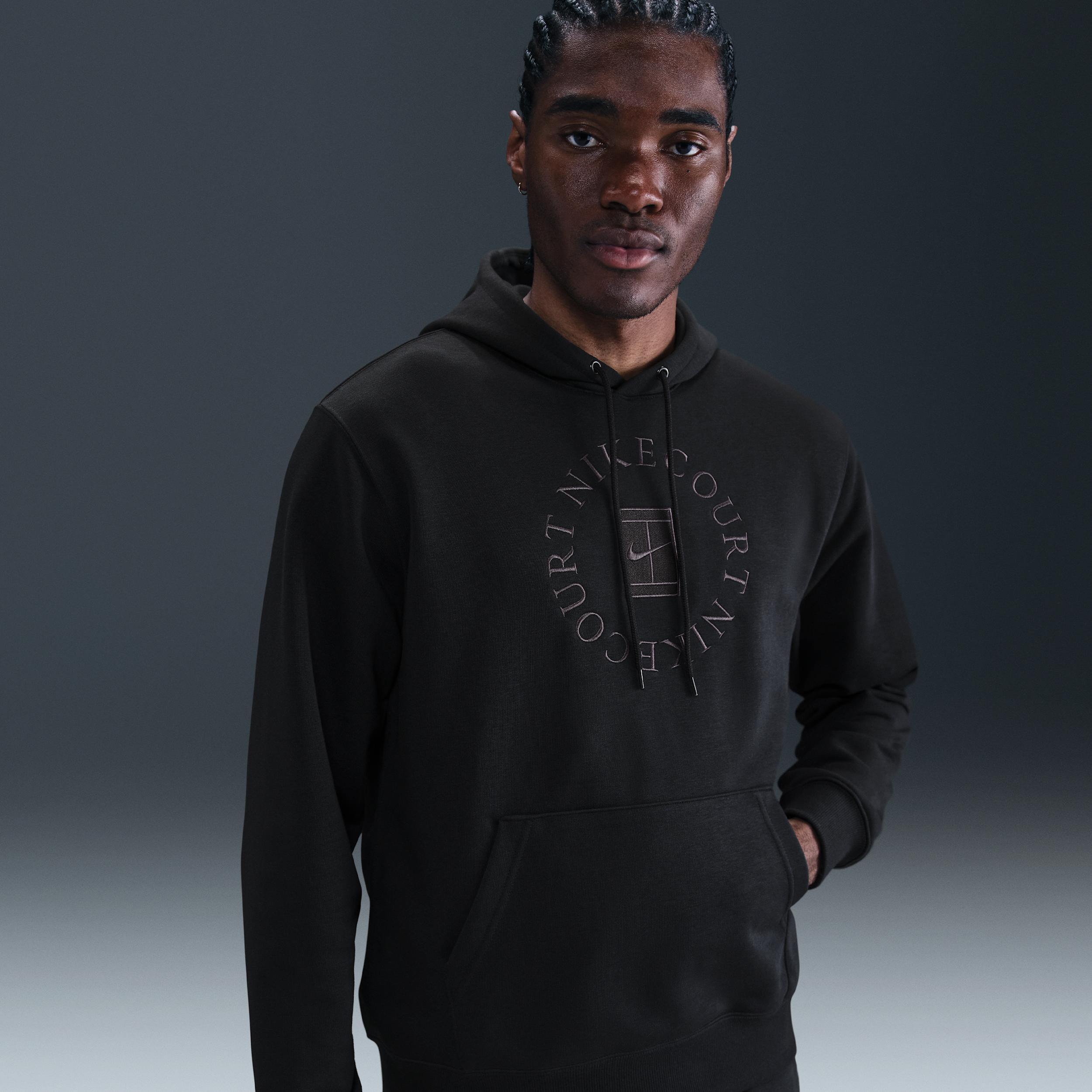 Nike Men's Court Heritage Dri-FIT French Terry Tennis Pullover Hoodie Product Image