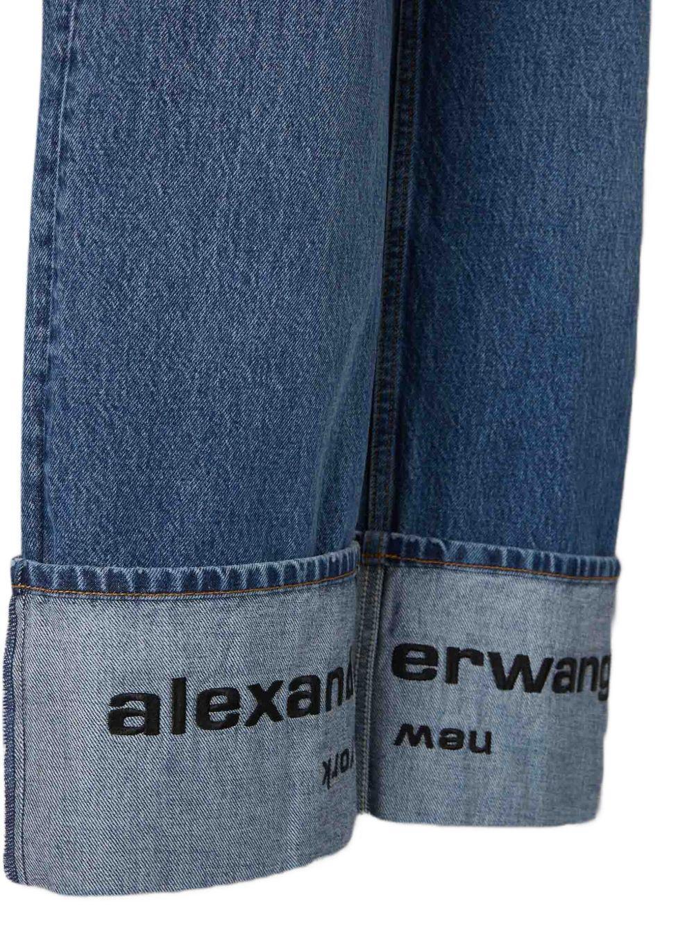 cuffed logo-detail jeans Product Image