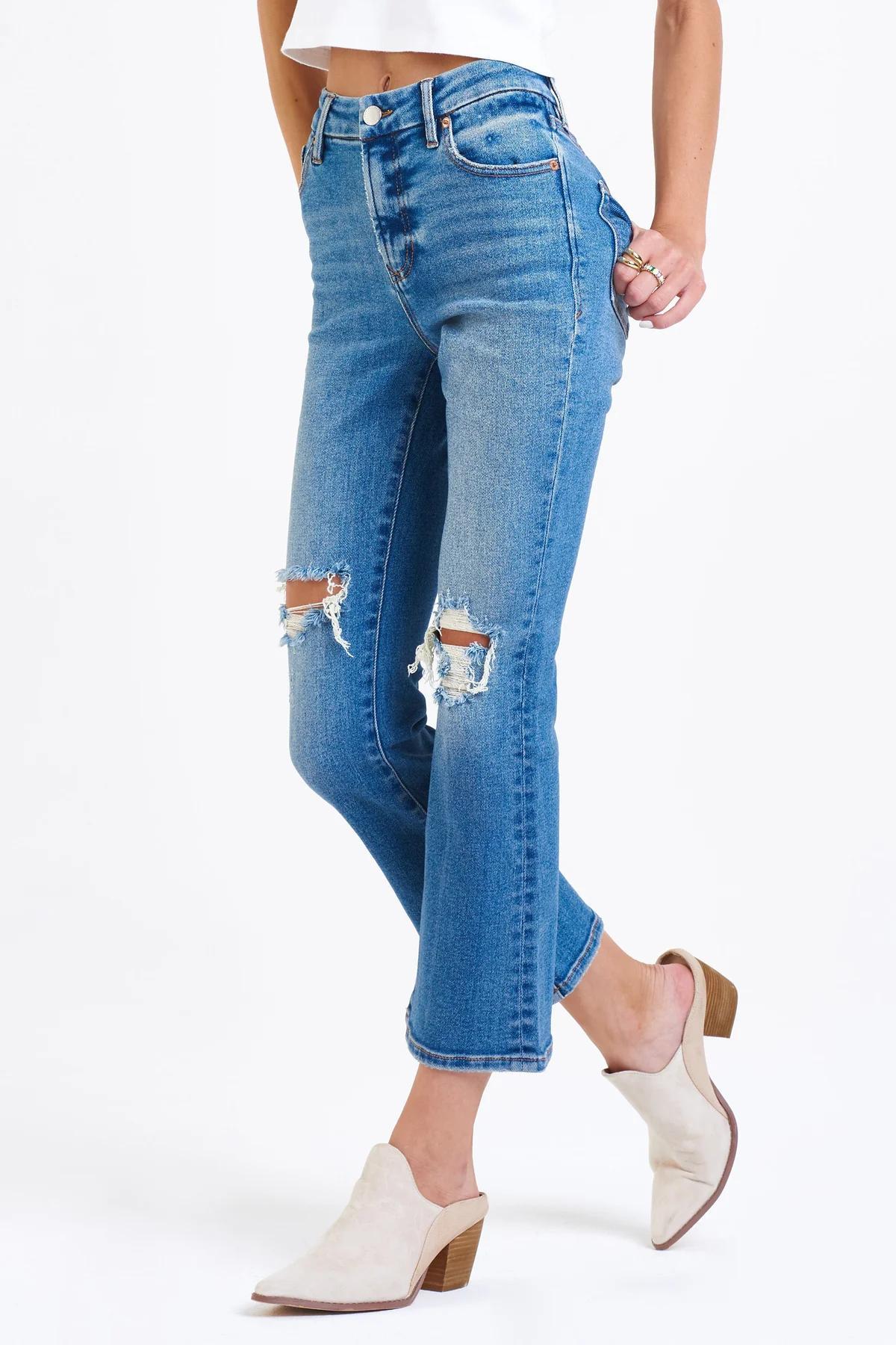 JEANNE HIGH RISE CROPPED FLARE JEANS GOLDEN GATE Product Image